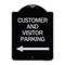 Signmission Customer and Visitor Parking W/ Left Arrow Heavy-Gauge Aluminum Sign, 24" x 18", BS-1824-24216 A-DES-BS-1824-24216 - alternate 1
